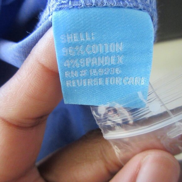 J McLaughlin Women's Button Up Blouse M Blue Dress Shirt Long Sleeve Casual 206 - Picture 4 of 9